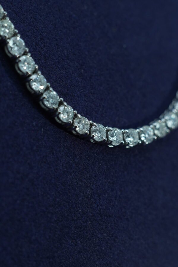 Auréla Classic 10.1CT Natural Diamond Tennis Necklace - Image 3