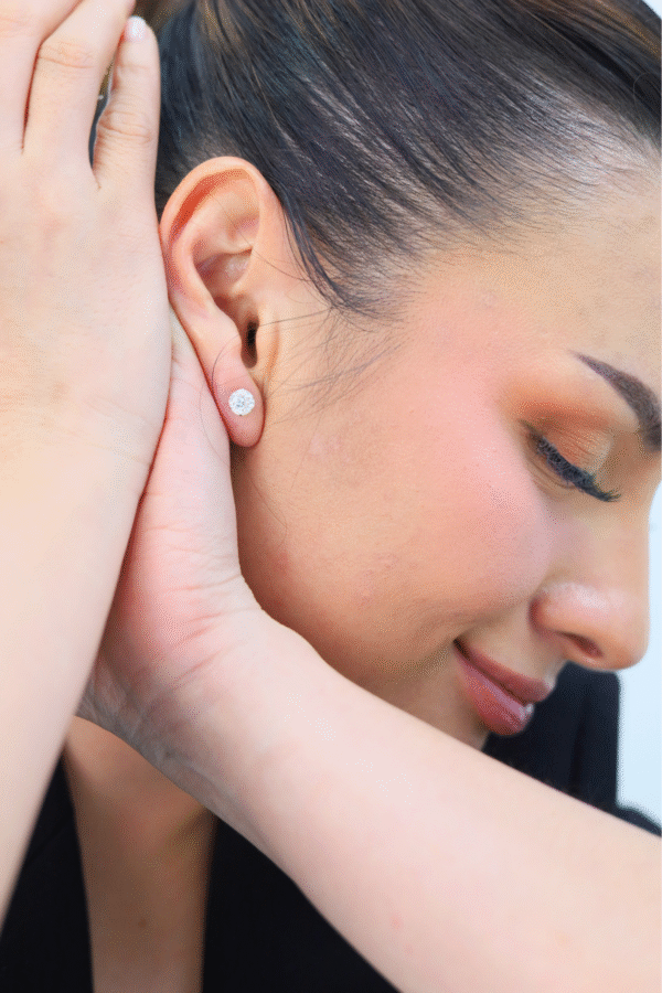 Grande Solitaire Lab Diamond Studs - Image 2