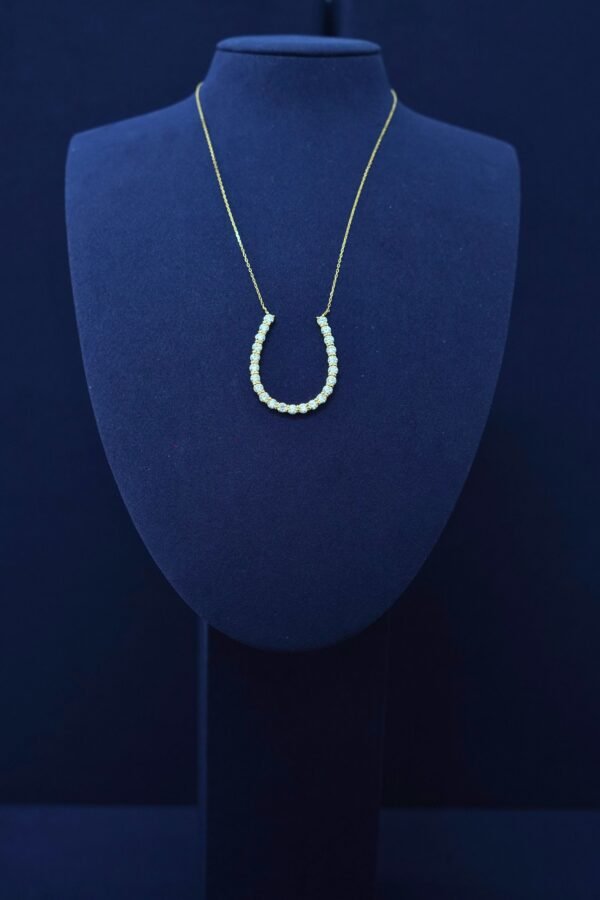 Golden Horseshoe Labgrown Diamond Necklace