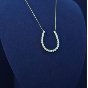 Golden Horseshoe Labgrown Diamond Necklace