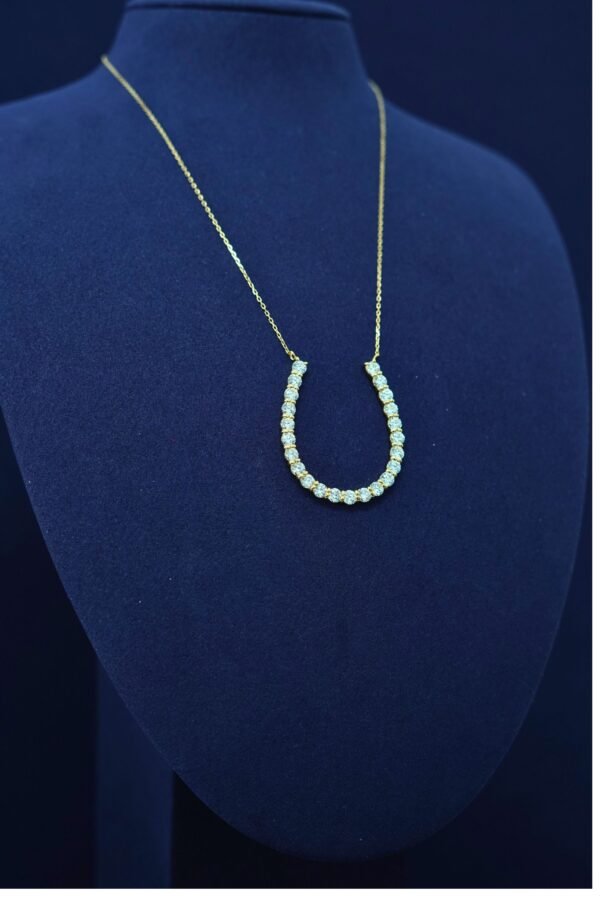 Golden Horseshoe Labgrown Diamond Necklace - Image 2
