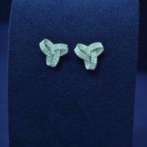 Celestine Knot Diamond Studs WG