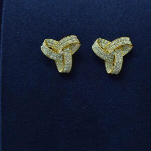 Celestine Knot Diamond Studs YG