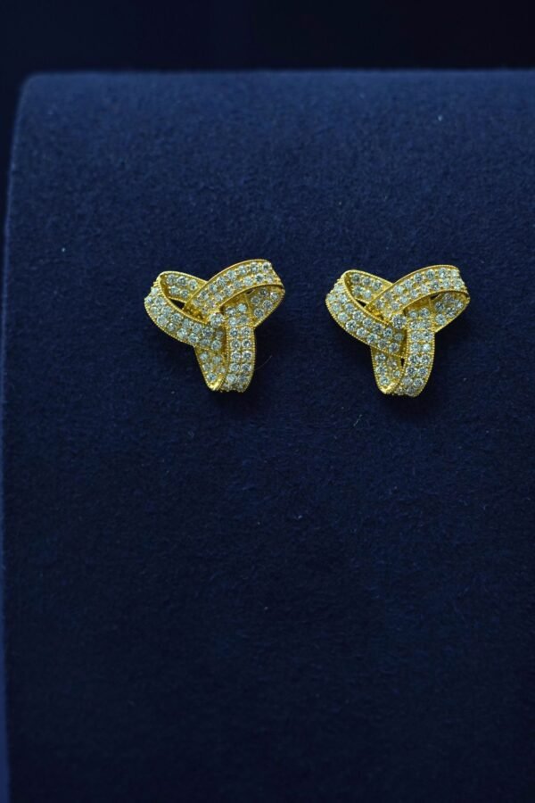 Celestine Knot Diamond Studs YG