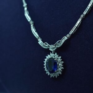 Royal Blue Sapphire Diamond Set
