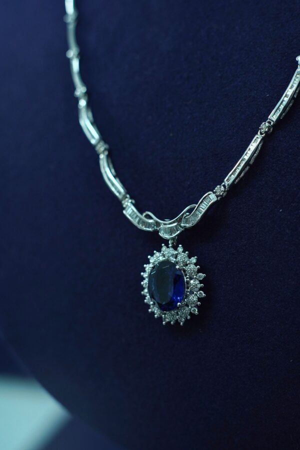 Royal Blue Sapphire Diamond Set - Image 2
