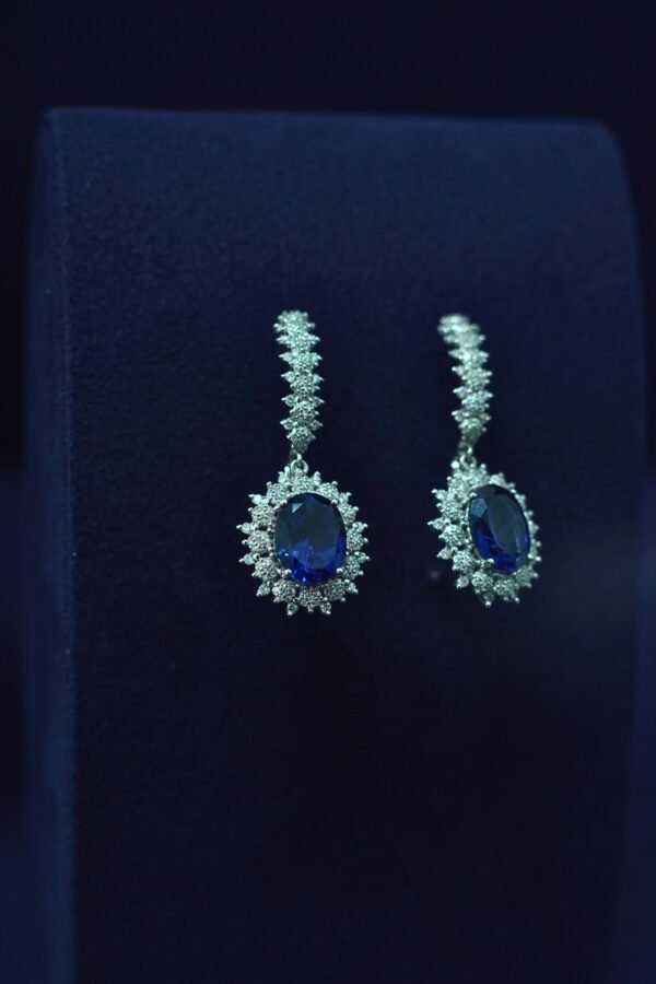 Royal Blue Sapphire Diamond Set - Image 4
