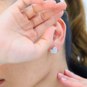 Pavé Heart Studs