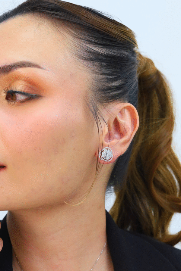 Swirl Diamond Studs - Image 2