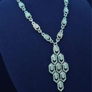 Auréla Diamond Cascade Necklace – 13CT in 18K White Gold