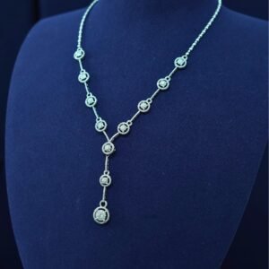 Auréla Luminé Drop Necklace – 14K White Gold with Natural Diamonds
